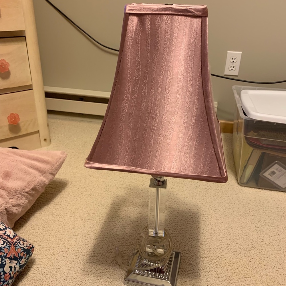 Pink bedside lamp